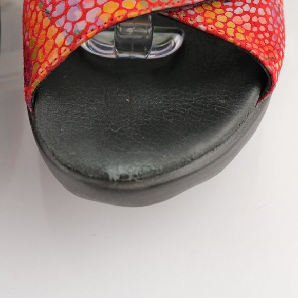 Wolky Women's Pitchu Adjustable Sandal Size 40 9 Red Multicolor Fantasy Comfy - Picture 4 of 11